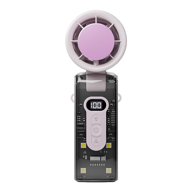 

2526 High-Speed Handheld Fan with Transparent Mecha Design and Long Battery Life 59.88*57.94*170.2