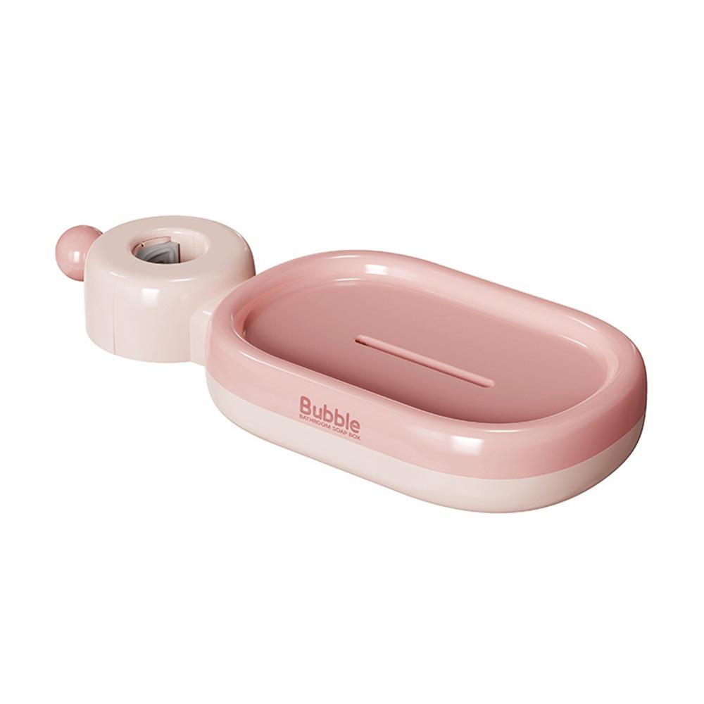 

Self-Draining Soap Holder Punch-free Soap Box New Rail Slide Soap Rack Bathroom Accessories рожевий