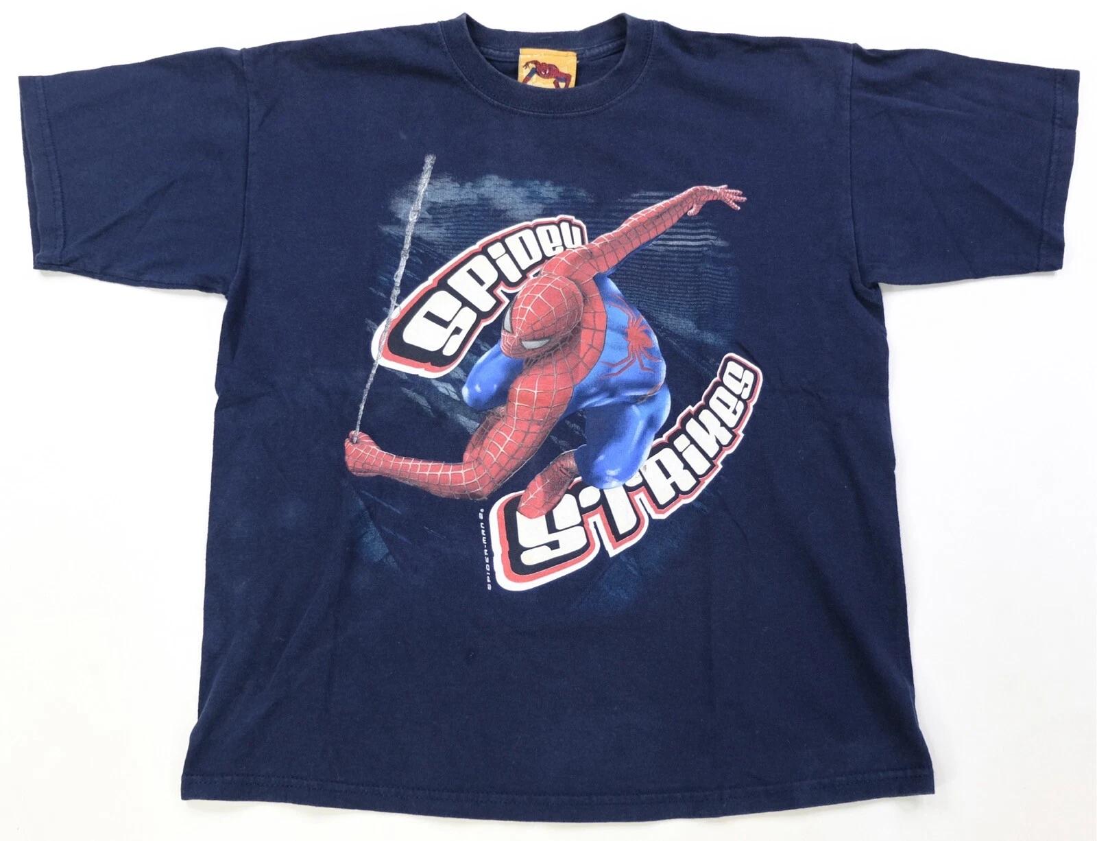 Rare VTG SPIDER MAN 2 Spidey Strikes 2003 Film T Shirt 2000s Superhero Youth XL XL