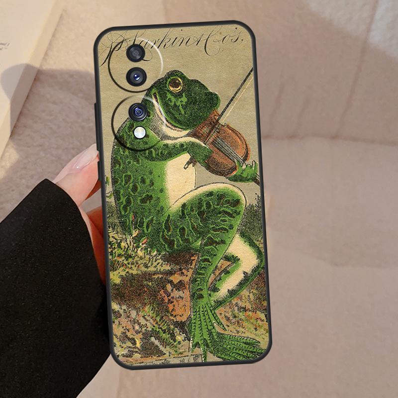 Vintage Retro Frog Mushrooms For Honor Magic V5 5 6 7 Pro Case For Honor X9a X9b X9c X8a X8b 50 70 90 200 400 Lite Cover