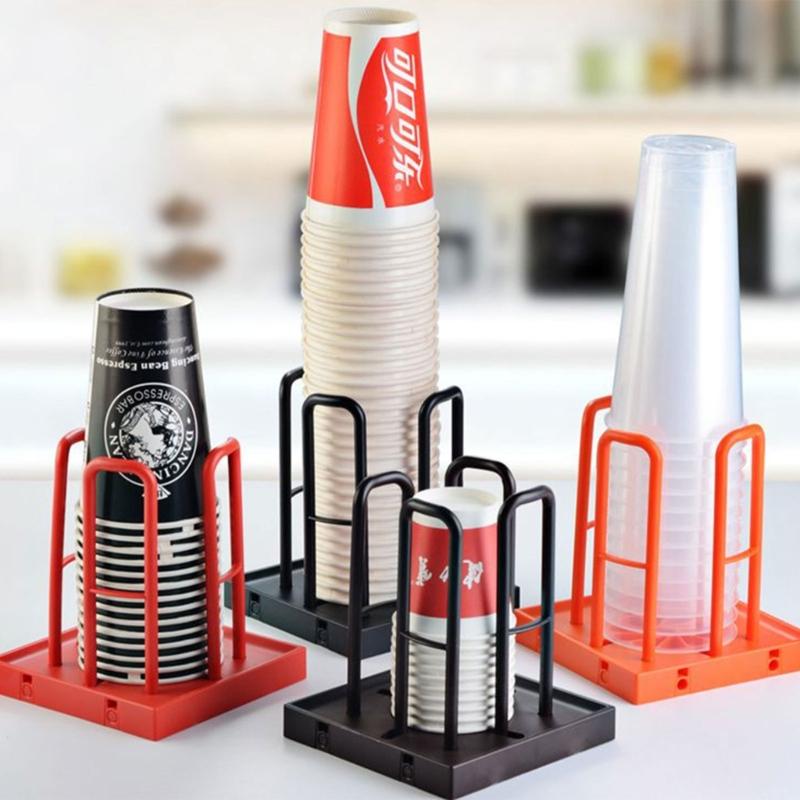 Space Saving Paper Cup Dispenser Cup Organizer for Neatly Organizing Cups Simple Cup Display Stand Holder