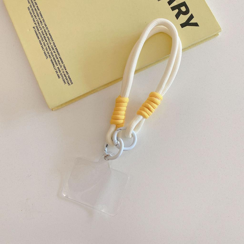 New mobile phone lanyard adjustable neck anti-lost wrist rope keychain handwoven rope two-color long rope hand rope