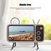 Retro TV Shaped HD Stereo   Speaker Loudspeaker for Under 6   Mobile Phone Stand White