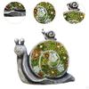 Schnecken-Gartenstatue, Tierfigur mit Solar-Außenlicht, Einweihungsgeschenk, Dekoration