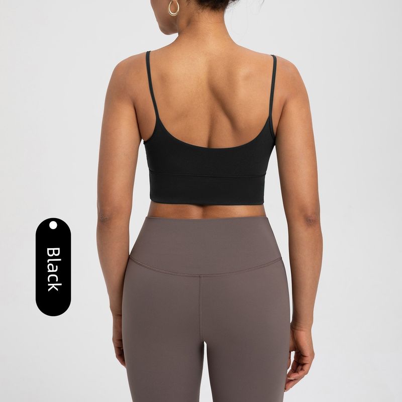 

Lu Same Sports Underwear Women Detachable Chest Pad Beauty Back U-Shaped Bra Outdoor Running Fitness Yoga Vest Black XL