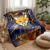 Leicester City Testo con Nome Personalizzato Coperta in Flanella Logo Calcio Coperta Plaid in Pile Personalizzata Regalo Speciale per Divano Camera da Letto Casa