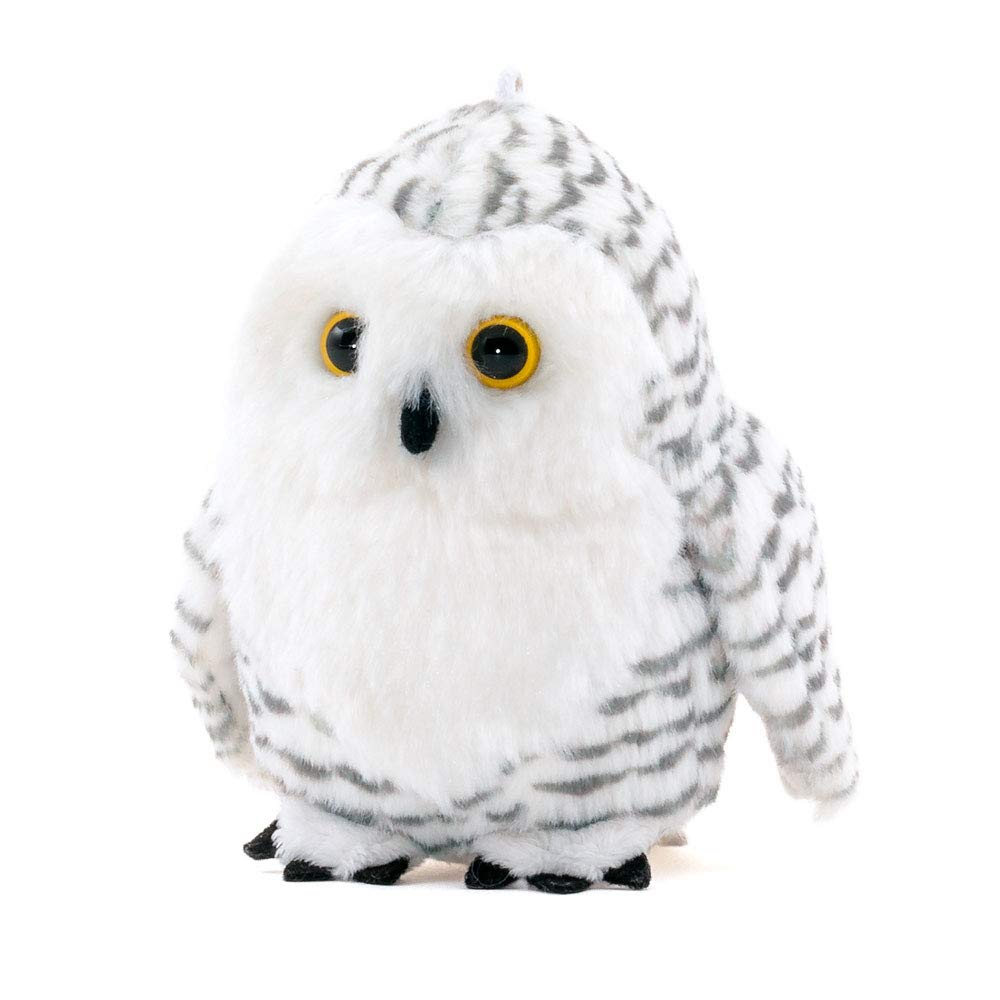 COLORATA Snowy Owl Plush Mascot (Realistic Birdwith Chain) Cute Bird Keychain Doll Gift (Twice Tested)  Christmas Present