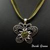 New Vintage Butterfly Necklace Jewelry Fashion Popular Retro Bohemia Style Ribbon Rope Chain Crystal Flowers Pendant Necklace