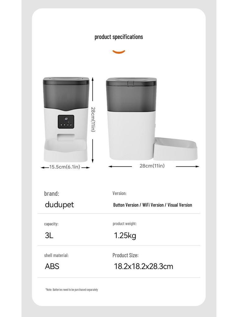 Automatic Cat Feeder: Smart Timed Food Dispenser Bowl