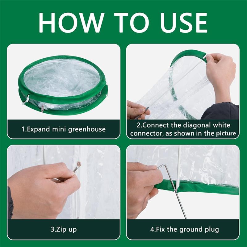 T02C!2Pcs PVC Mini Greenhouse, 23.6 X 11.8Inch Transparent Flower Plant Mini Greenhouse Cover, Portable Plant Protector