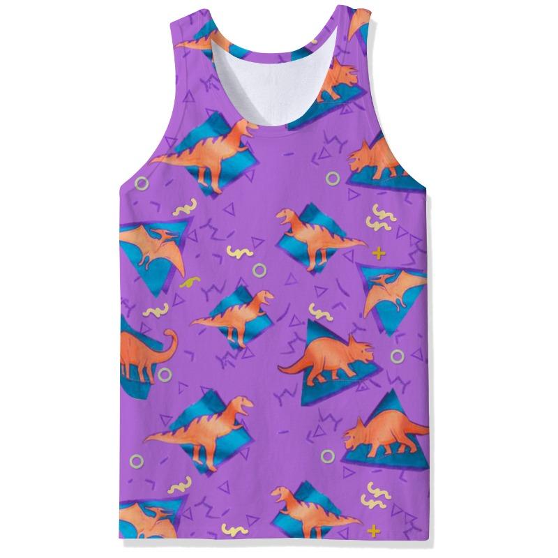 Canottiere da Uomo Girocollo con Stampe Animalier Colorate Gilet Stampato 3D Maglia Sportiva Fitness Larga Senza Maniche