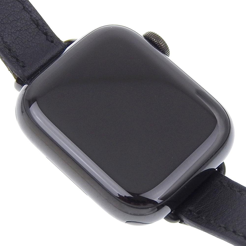 HERMES Apple Watch Collaboration Watches WR-50M series 7 GPS blackDial Stainless Steel/leather Smart watch Women Used