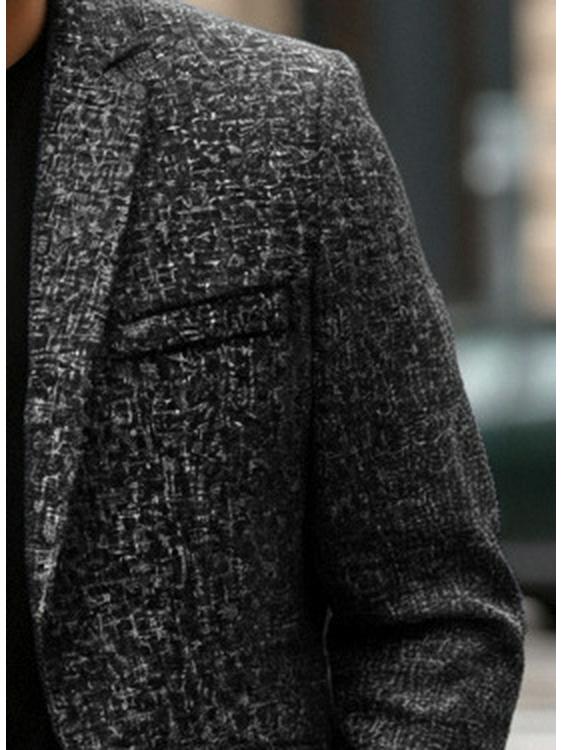 2025 Men's Thin Single-Breasted Casual Blazer - Spring/Autumn, Iron-Free