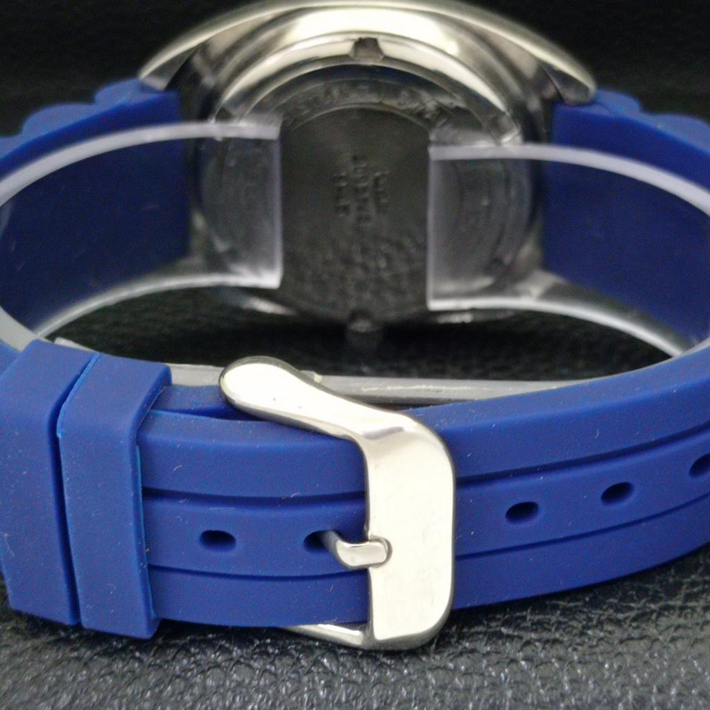 USED HMT HAND-WINDING INDIAN MENS BLUE COLOR DIAL WATCH A432125-2 R110-a432125