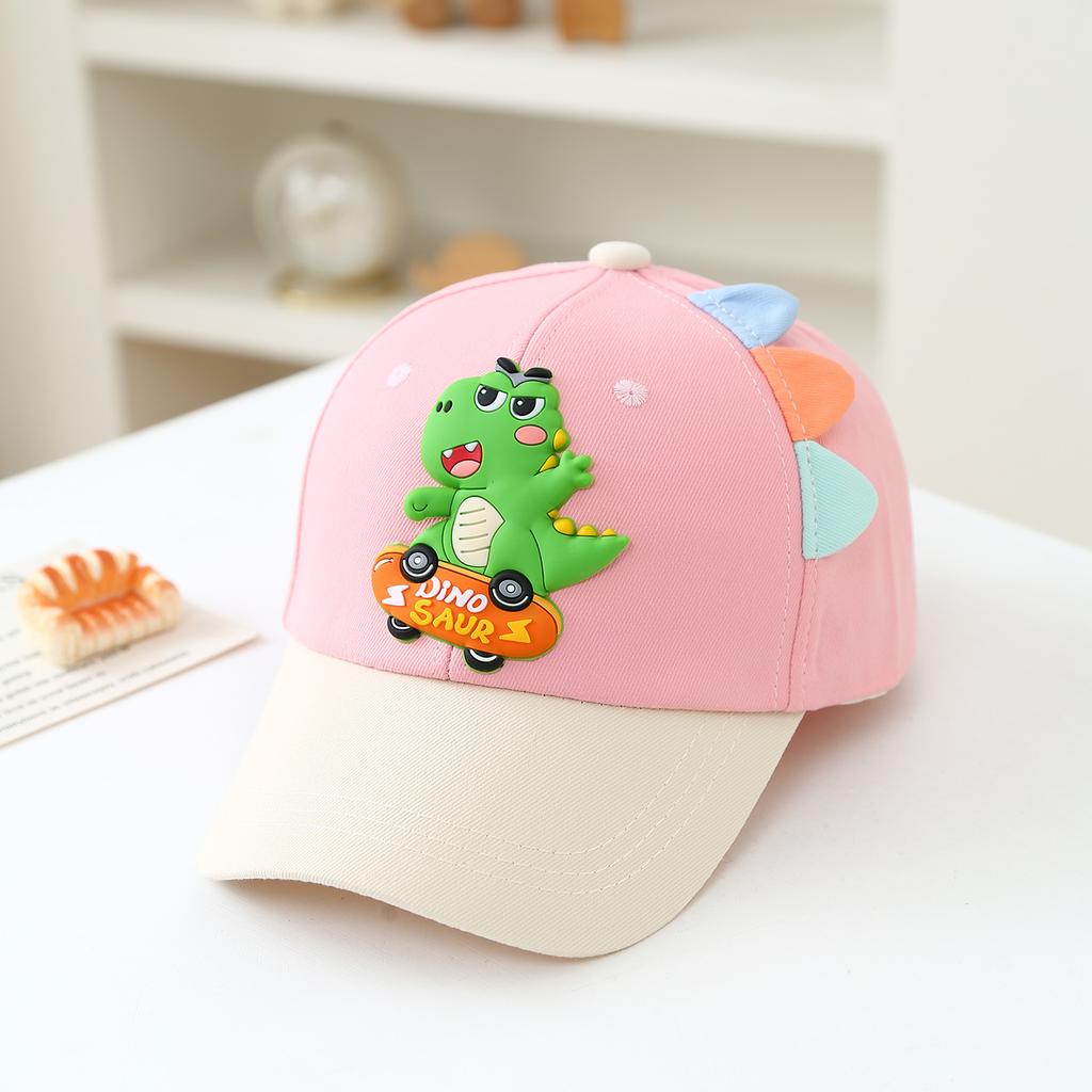 Jigsaw Skateboard Mini Dinosaur Baseball Cap Cotton Sweat-Absorbent Breathable Beanie for Outdoor Sun Protection and Casual Wear