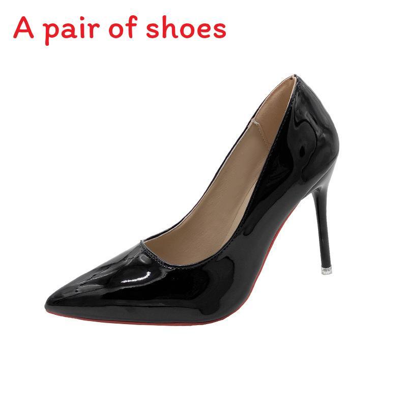 Elegant Pu Leather Pointed Toe High Heels For Womens Office And Formal Events