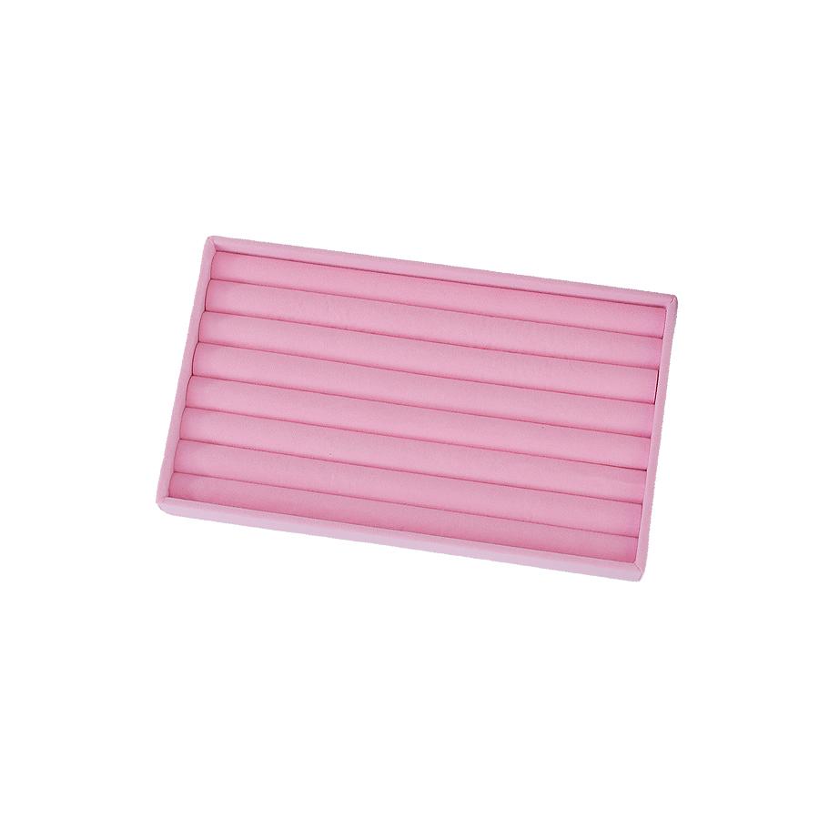 1PC, Flocking Jewelry Box Jewelry Tray, Color: Pink