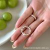 Tourmaline Vintage Stylish Pearl Ring For Women Beautiful Geometric Design