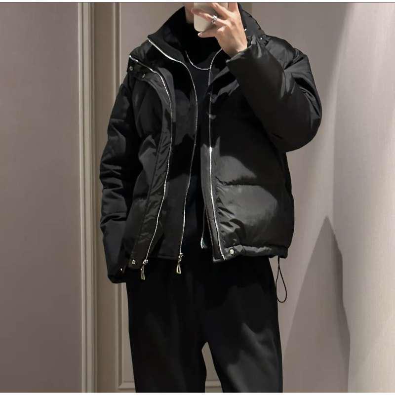 

Men s Stylish Winter Thickened Cotton Coat - Versatile Two-Piece Design, Advanced Bad Boy Style, Warm and Durable. XL Factory Direct