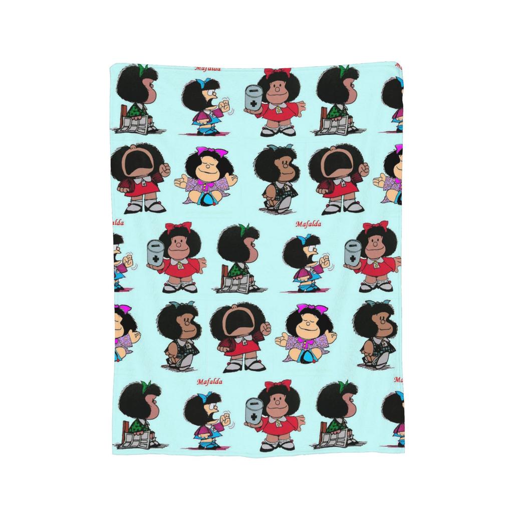Coperte Plaid in Flanella Cartoon M-Mafaldas Coperta Anime per Divano Ufficio Trapunta Ultra-Morbida,