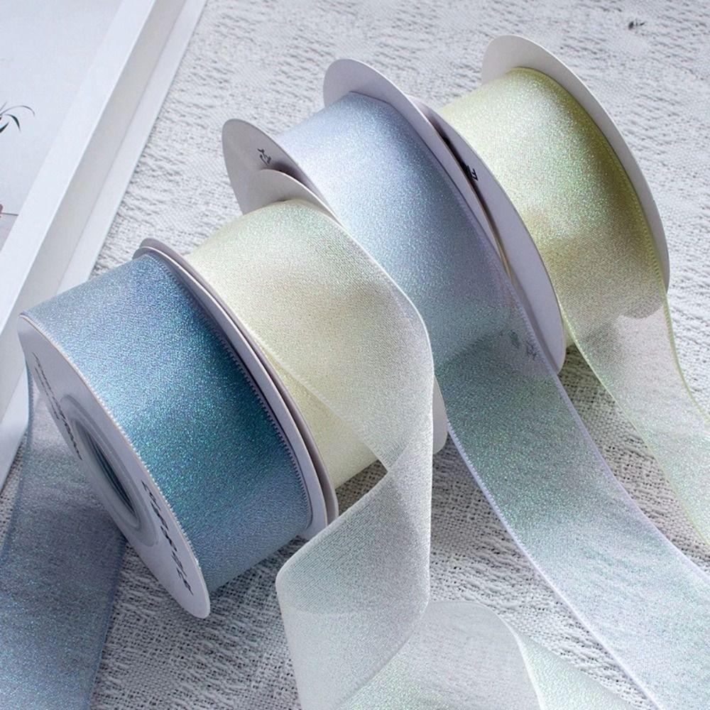 40mm 10 yards Fishtail Organza Ribbon Polyester DIY Gift Wrap  for Decorating Weddings