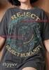 Reject Humanity Return To Frog Evolution Meme Comfort Colors® Tshirt, Amphibian Toad Animal Vintage Art Faded Bootleg Y2K Tee