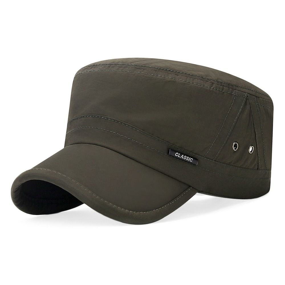Spring Summer Anti-UV Baseball Cap Adjustable Breathable Cadet Hat Outdoor Casual Sun Hat Men зелёный