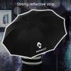 Hub Caps Car Umbrella Sticker with LED Reflective Strip Rain Wind Umbrella For Renault Megane 2 3 Clio Scenic Duster Kaptur Capt