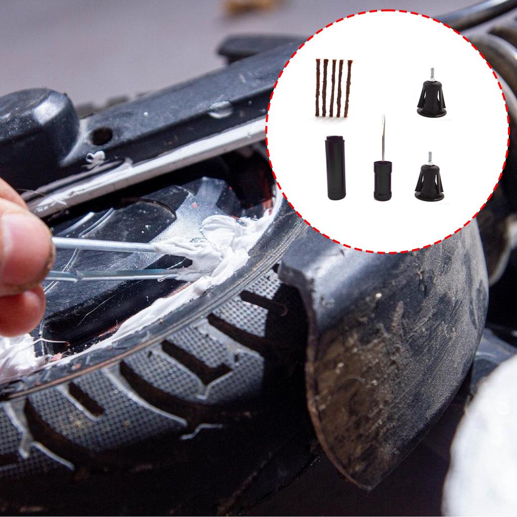 Tubeless Bike Tire Repair Tool with Bacon Strips for Road Bike and Mountain Bike Tires Repair Kit Fix a Puncture Flat