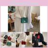 Trendy Mini Chain Shoulder Bag For Women Stylish Simple Pu Square Handbag In White Red Green Black And Brown