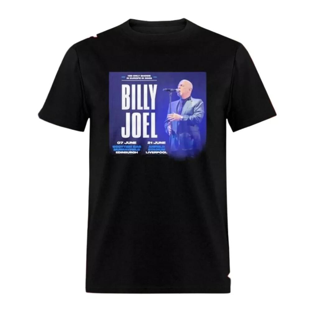 Billy Joel European Tour 2025 T-shirt All Size S-4XL Unisex T-Shirt L