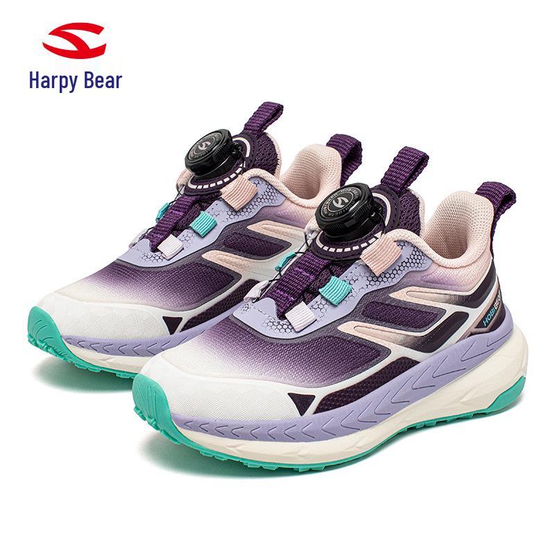 

Habi Bear Boys Double Mesh Breathable Sneakers with Rotary Buckle and Soft Sole for Spring and Autumn 37 розовый/фиолетовый