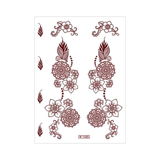Skin-friendly Convenience Tattoo Stickers Water Transfer Paper Red / Clear / Brown 148 Mm/5.83