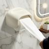 No Punching Bathroom Roll Holder Waterproof Plastic Toilet Paper Storage Rack Wall Mounted Vintage Roll Paper Tube Restroom
