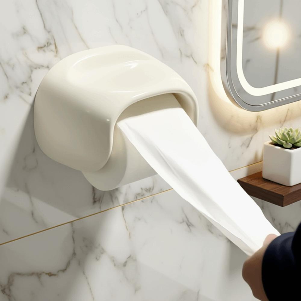 Wall Mounted Toilet Paper Storage Rack Waterproof Toilet Paper Box Space Saving