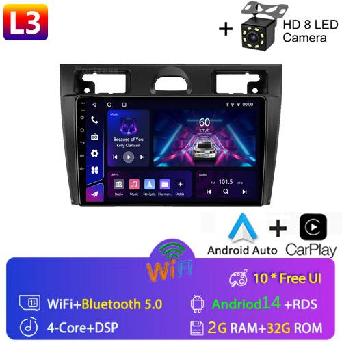 For Ford Fiesta Mk VI 5 Mk5 2002 - 2008 Car Radio Multimedia Video Player Navigation Stereo GPS Android14 No 2din 2 Din Dvd