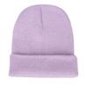 Men Women Solid Color Warm Woolen Knitted Cap Fluorescent Cuffed Beanie Hat