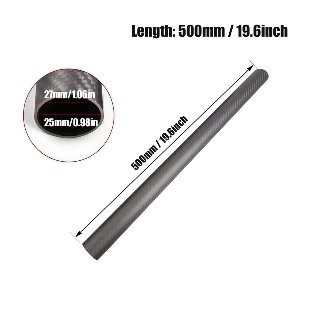 1pcs Length 200/500mm Carbon Fiber Tube High Composite Hardness Material 3K Twill Matte OD 5-28mm Pipes For Plant Protection Aircraft
