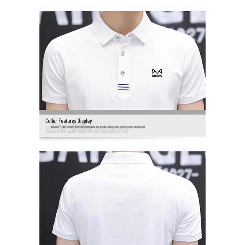 MIIOW Men's Short Sleeve Polo T-Shirt