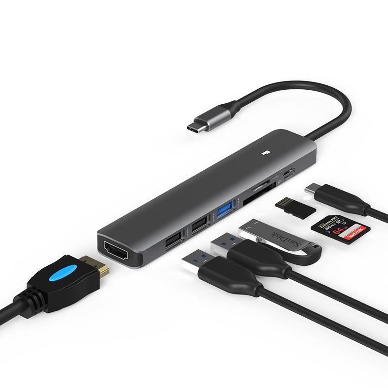 USB-C Hub: 4K HDMI, USB 3.0, Card Reader, Dock for Laptop/Tablet