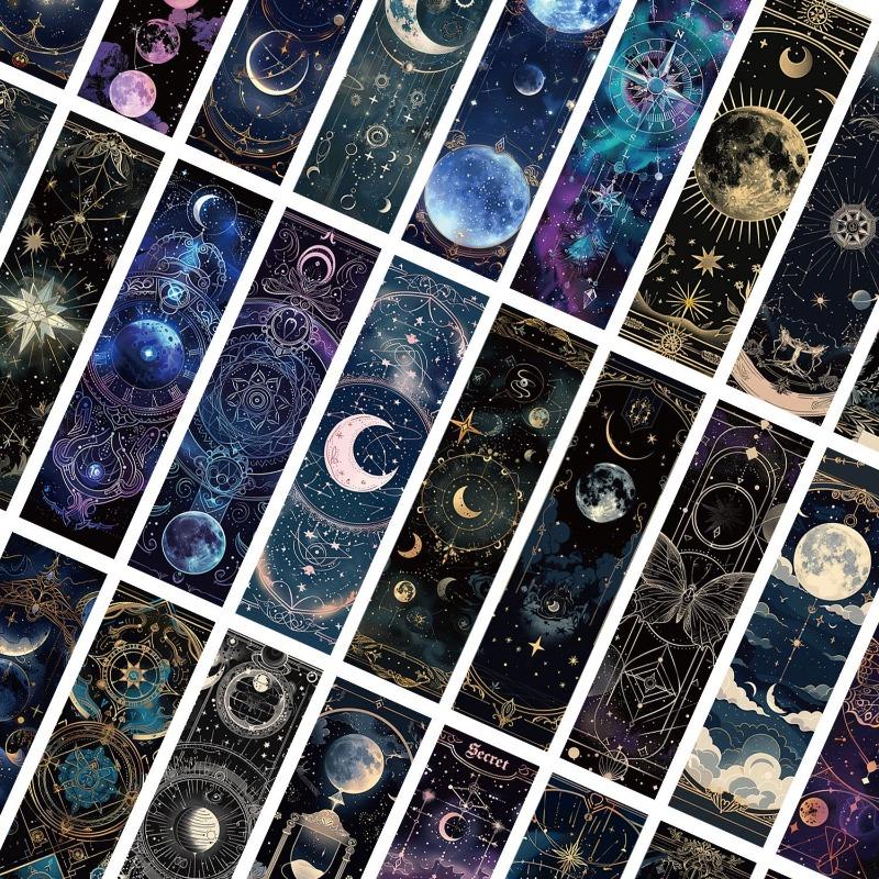 30 Stück „Das Geheimnis des Tarot“-Lesezeichen, klassisch, elegant, mit Anmerkungen versehene Seiten zum Lesen von Büchern, Markieren Sie Schüler mit Seitenhaltern aus Geschenkpapier