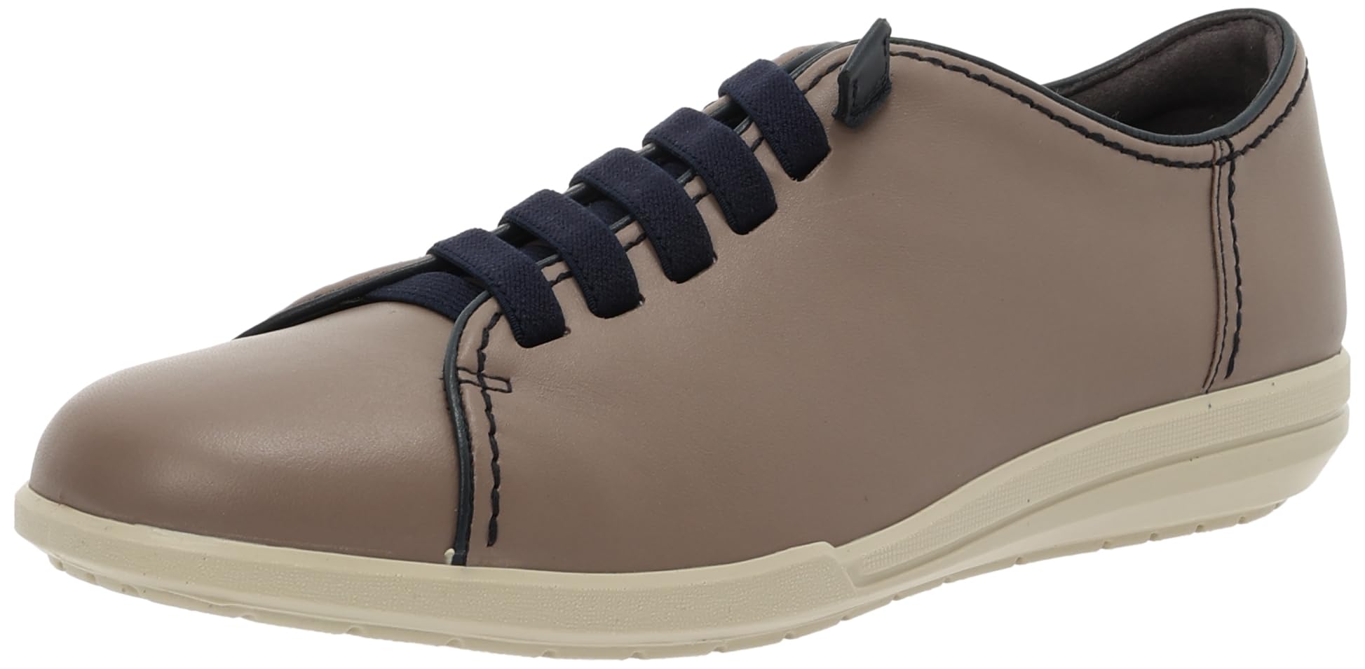 Achilles Sorbo Men s 3E Genuine Leather Walking Shoes with Elastic Laces, Gray/Navy, Size 26.0 cm (ASM 5630)