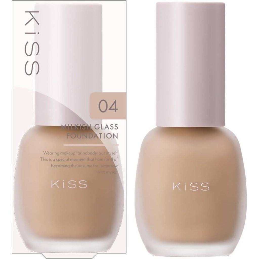 Isehan KiSS Milkish Glass Foundation  01  02  03  04 30g 04 Ochre