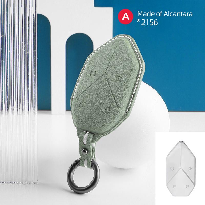 For BYD DMI Formula leopard 5 Car Key Case Alcantara Suede Keychain Cover Shell Protector Auto Interior Accessories 2025 2025