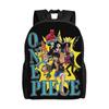 Fashion Backpacks One Piece Group Photo Burst Character Collage Daypack Ita Bag Mochila Portable Sturdy Shoulder Rucksack