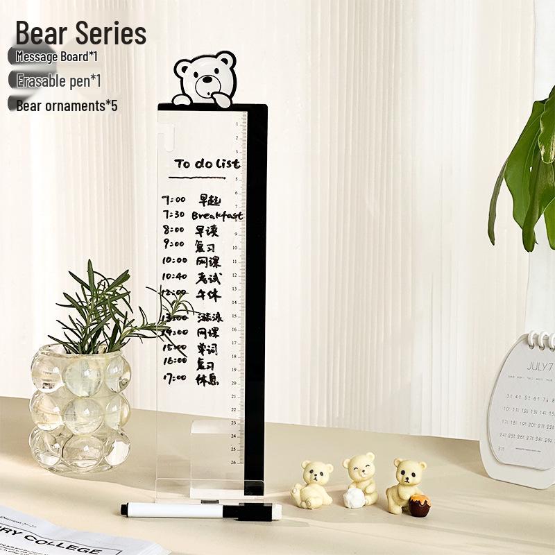 Cute Transparent Monitor Sticky Notes Board - Office Wipeable Message Board