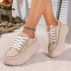 Nye 2025 Lærsko Damesko Sommermote Studenter Fritidssko Tykk Såle Sport Kvinnelige Platformsko