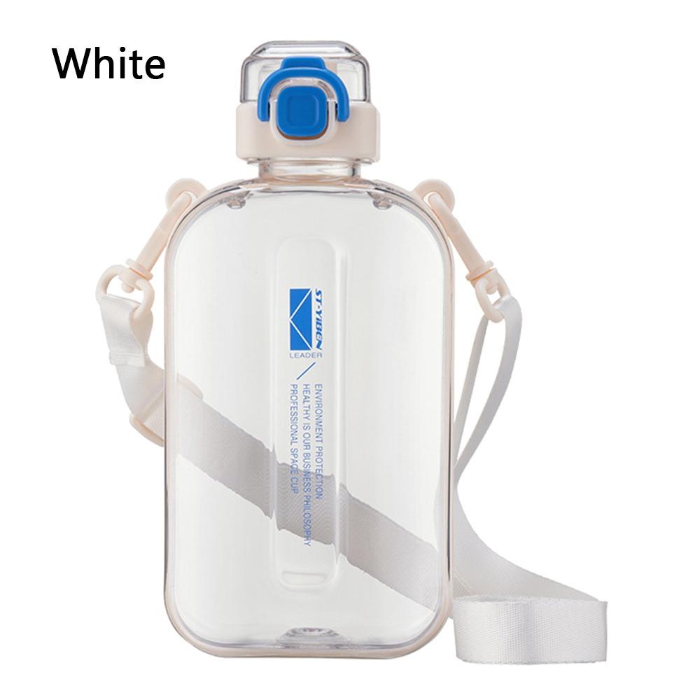 

1Pcs 750ml Transparent Sports Bottle Elegant Slim Design Portable Travel Canteen Daily Portable Use white