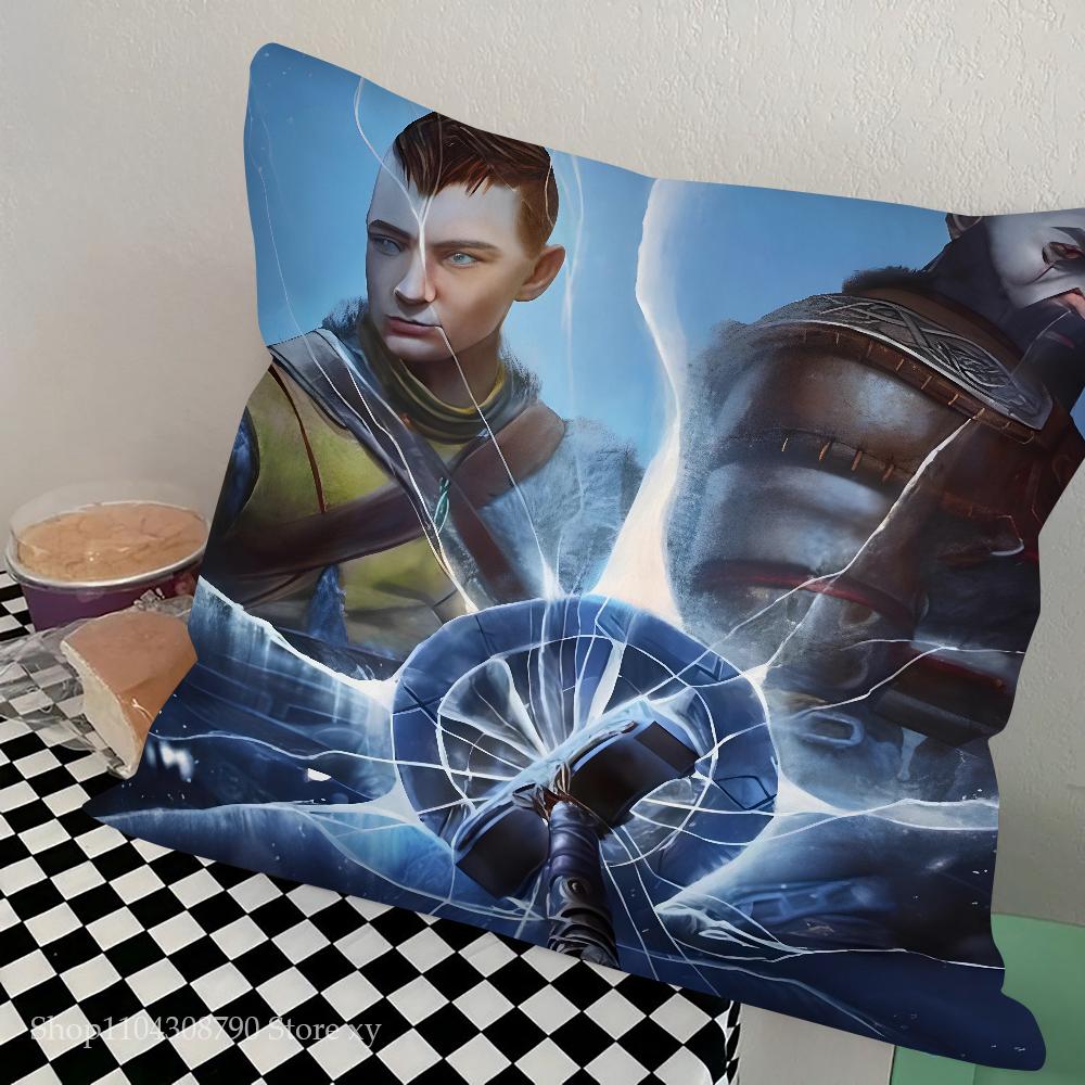 Game G-God Of War Ragnarok Pillow Case Square Pillow Bedroom Sofa Leisure Comfort Cushion Car Living Room Home Decoration