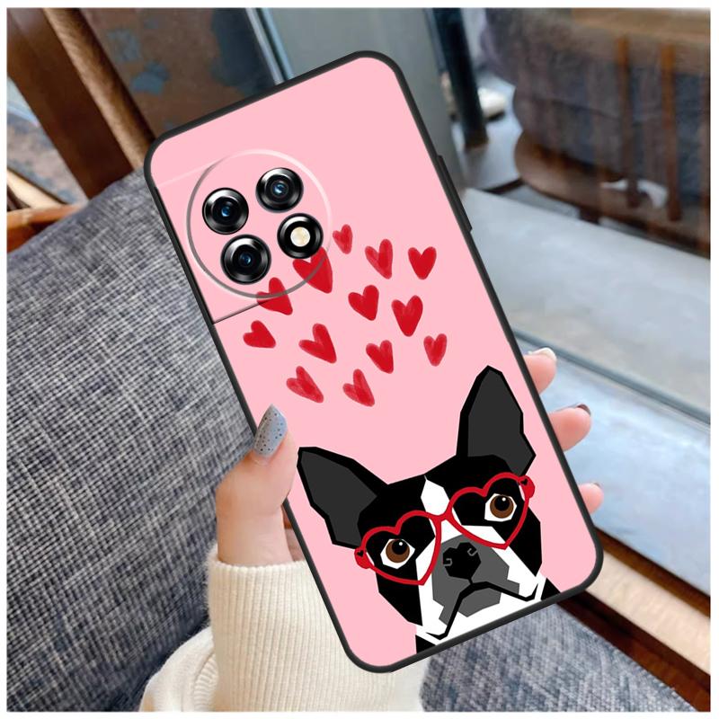 Boston Terrier Dog Case For OnePlus 13R 13T 12R 10R 10T 15 13 12 11 10 9 Pro Nord 5 CE 2 3 4 Lite N20 N30 Coque